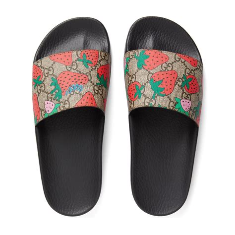 gucci gg slides womens|gucci slides with strawberry.